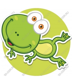  Cute cartoon green frog