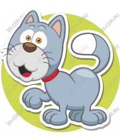 Playful cartoon cat