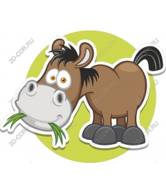 Playful cartoon-horse