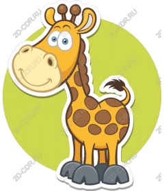 Playful giraffe cartoon