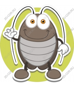 Funny cartoon cockroach