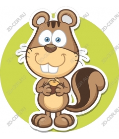 Funny cartoon squirrel