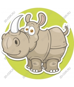 Funny cartoon Rhino
