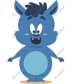  Charming blue cartoon character