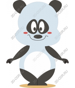  Cute blue Panda