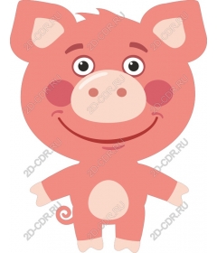  Funny cartoon pig