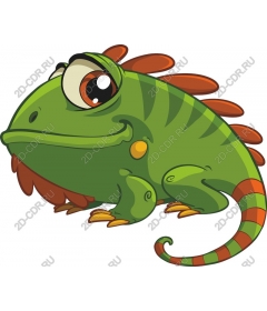 Colorful cartoon iguana