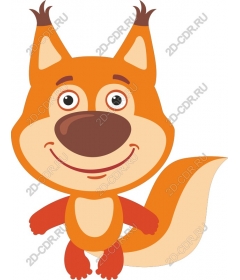 Funny cartoon squirrel