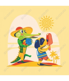  Adventure in Sunny beach: the Crocodile and the Dog