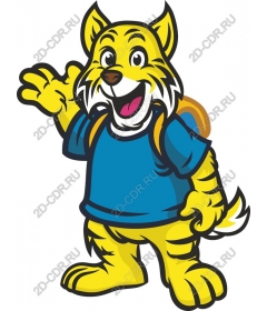 Cheerful Yellow character Wolf