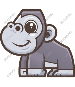 Friendly cartoon gorilla