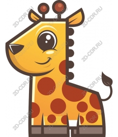 Funny cartoon giraffe