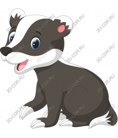  Cute cartoon badger