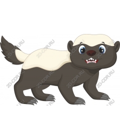  Cute cartoon badger
