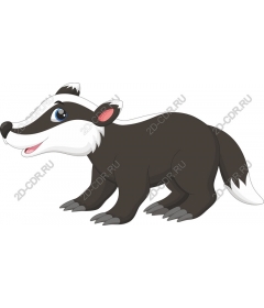  Cute cartoon badger