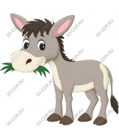  Cute cartoon donkey