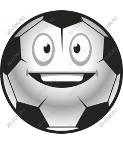 Cheerful Smiling Soccer Ball