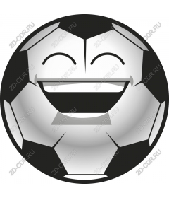 Cheerful Smiling Soccer Ball