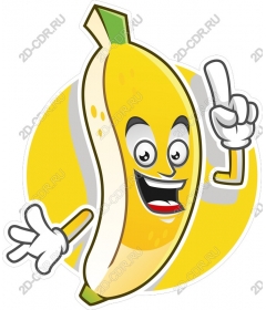  Playful character-banana