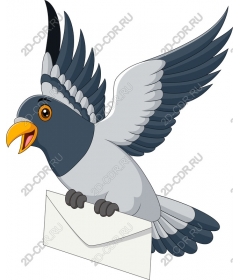 The post flying bird