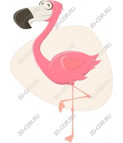Playful pink flamingos