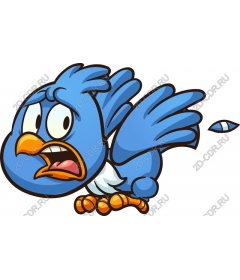 Playful cartoon Blue bird