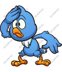  Bizarre cartoon Blue bird