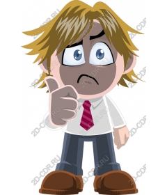 Playful cartoon businessman