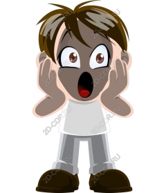  The surprised boy
