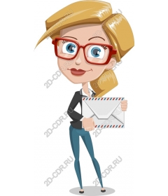 Professional woman with envelope