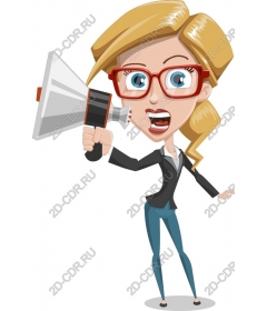  Energetic Megaphone Character