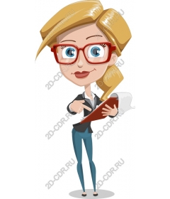 Professional woman with portfolio