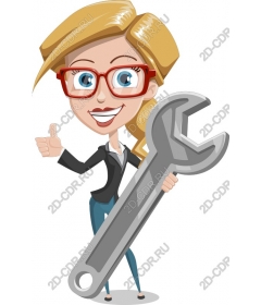  Confident female mechanic