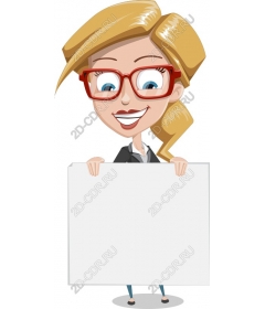 Cheerful woman - holder empty plates