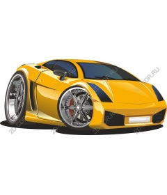 Элегантный желтый спортивный автомобиль