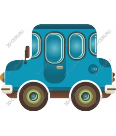 Vintage blue car