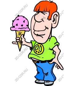 Boy cartoon-ice cream