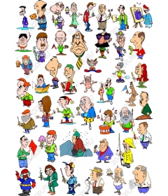 A set of quirky cartoon characters - Kit