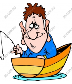 Joyful colorful fisherman in the boat