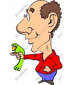  Fanciful parrot and character