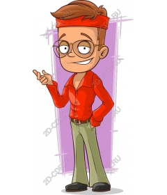 Fun retro young man