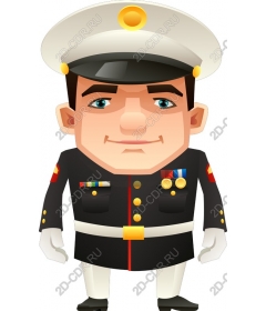 The proud character of a military officer