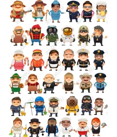 A diverse set of characters - 36 unique