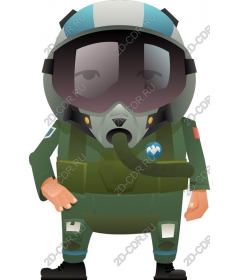  Cartoon fighter pilot