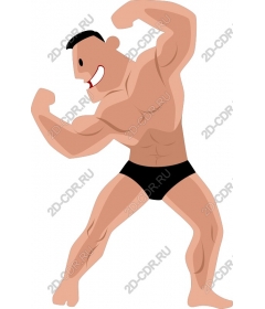 Energetic muscular man