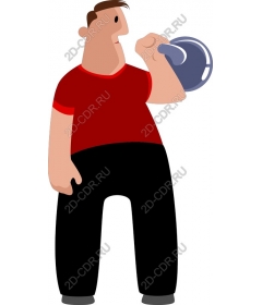 Strong man dumbbell raises
