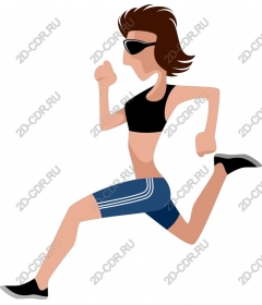  Athletic woman running