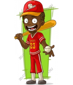 Cheerful young baseball player