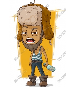 Adventurous cartoon character