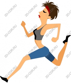  Energetic running woman